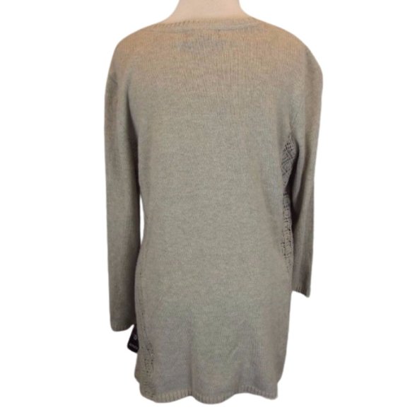 NWT Womens Plus Size 3X Style & Co. Sharkbite Hem Pointelle Knit Sweater Top - Picture 4 of 4